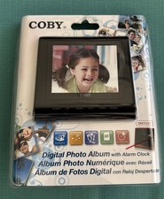 NEW Coby DP356BLK Digital Photo PICTURE Frame with Alarm Clock Black