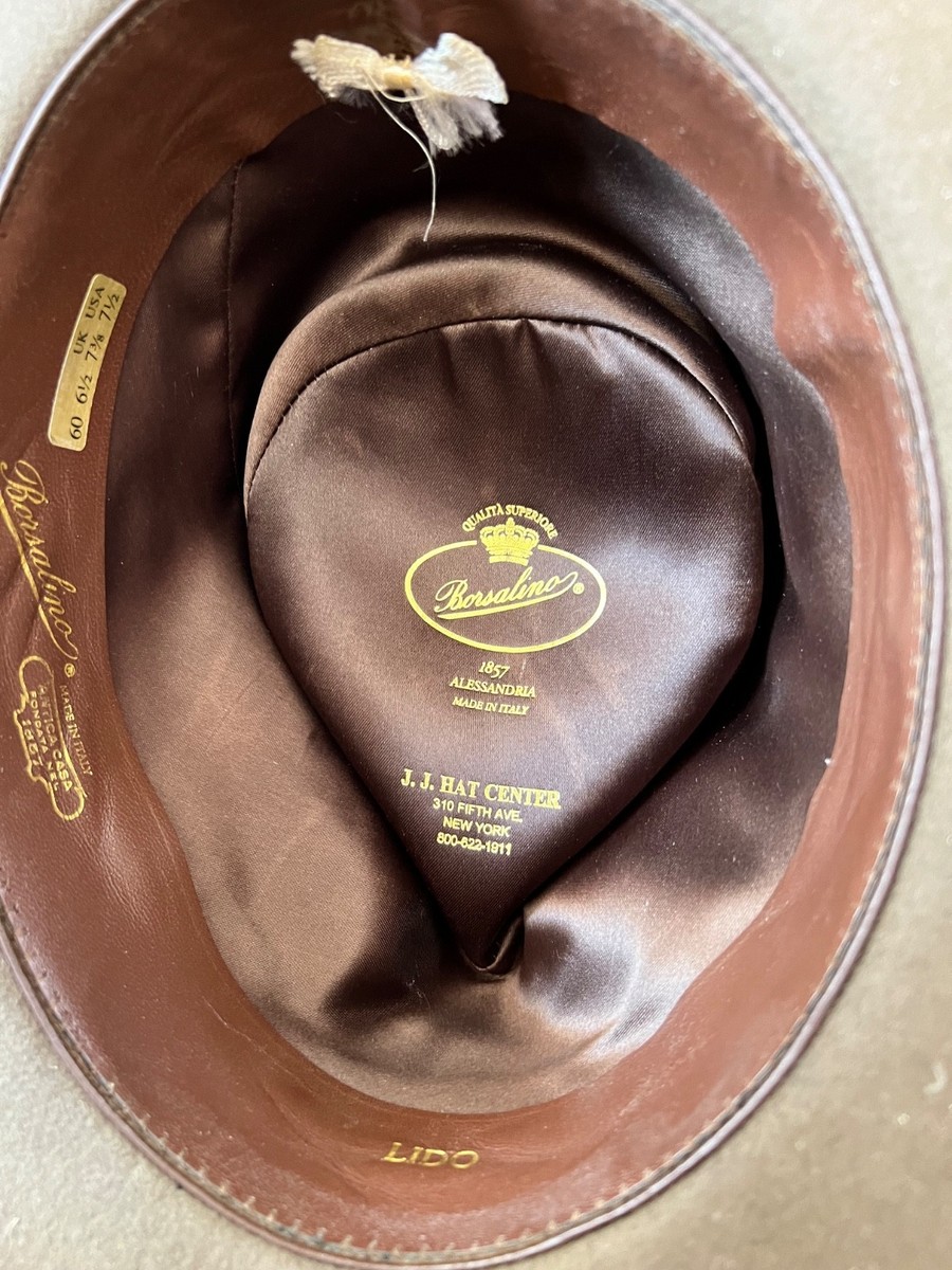 Authentic Borsalino, Lido Fedora - Fur Felt - Brown,Made in Italy