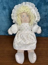 Vintage Eden Toys Soft 14 Baby Doll Strawberries Music Box Deep Heart of Texas