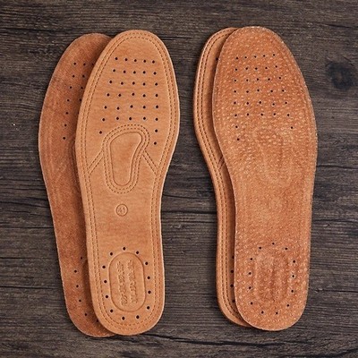 Real Cowhide Insole Leather Shoes Boots Shoe Inserts Soft Breathable Deodorant A