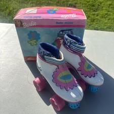 VTG Barbie Brookfield Y2K Rare Roller Skates US J11 Floral Quad W/ Box Pink 2000