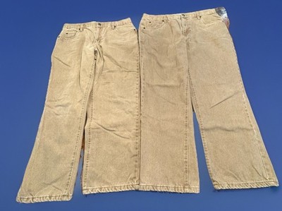 2 Pairs Redhead  Tan Outdoor Work Pants 38 x 30 ~ Flannel Lined ~Red Head ~NICE!
