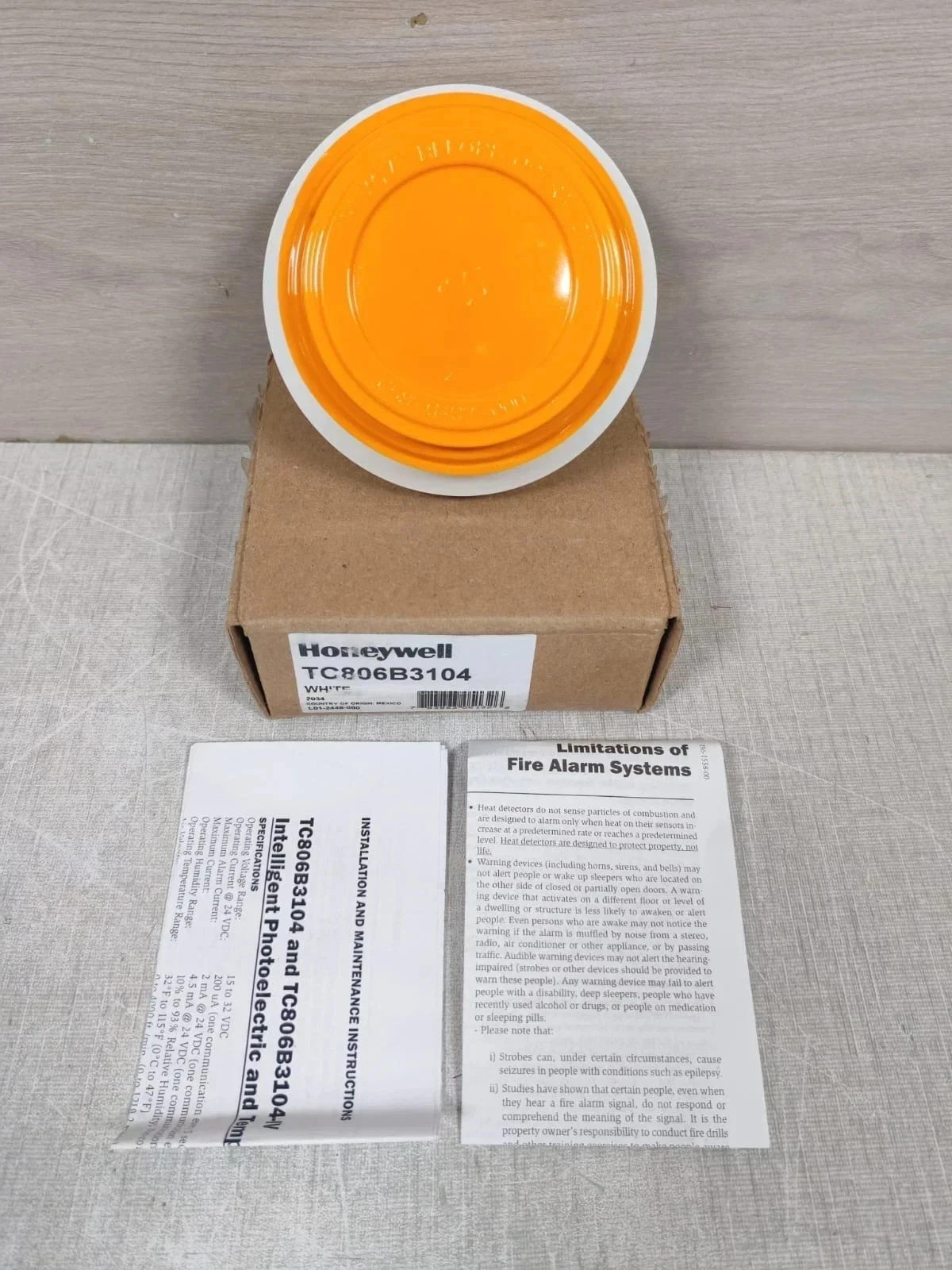 SET OF 25 HONEYWELL TC806B3104 Heat Detector