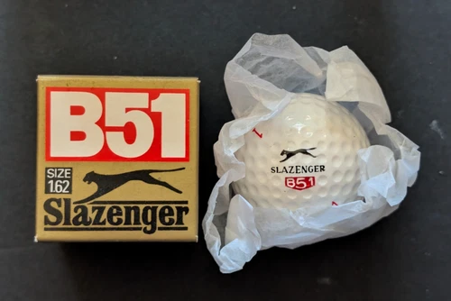 vtg - new - SLAZENGER B51 - Golf ball + box - Small British size 1.62