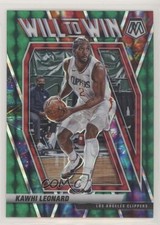 2020-21 Panini Mosaic Will to Win Green Mosaic Prizm Kawhi Leonard #3 0et1