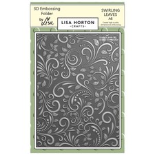 Lisa Horton Crafts Embossing Folder-Swirling Leaves