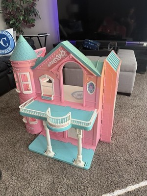 Vintage 1995 Barbie Victorian Dream House Pink Blue! Retro | eBay