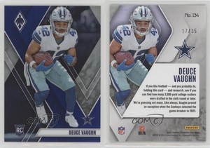 2023 Panini Phoenix Rookies Blue /35 Deuce Vaughn #134 Rookie RC