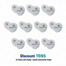 DISCOUNT TENS Small Snap On Electrode Pads, 10 Pairs 20 Pads 