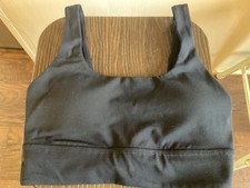 CRZ Yoga Butterluxe Women  s U Back Sports Bra Scoop Neck Padded Low Impact Black