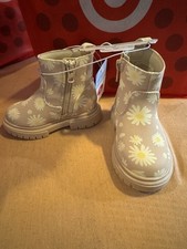 Target Girls' Floral Ankle Boots with Side Zipper