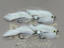 2ea. White Ultralight Articulated Streamers  . Great streamer for your arsenal.