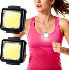Running Lights for Runners, 2 Pack Clip on Flashlight Rechargeable Running Light