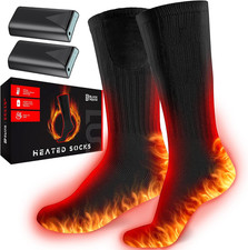 Rechargeable Heated Socks Men Women - Washable Battery Operated Foot Warmer for
