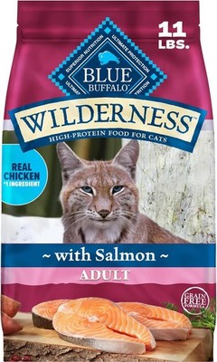 Blue Buffalo Wilderness Salmon Recipe Grain-Free Dry Cat Food, 11 lbs.
