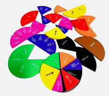 Kids Educational Tool Foam Colour Fraction Circles Fraction Manipulatives Home
