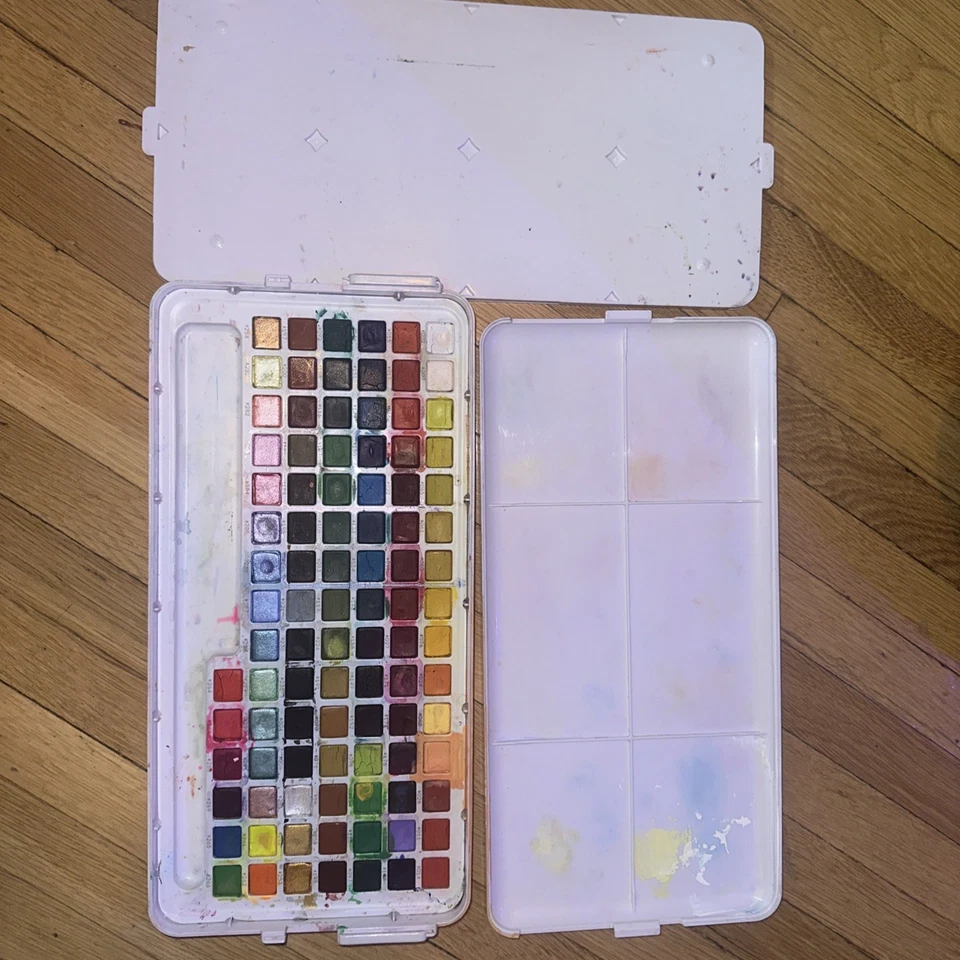 Nuevo kit de estudio Sakura Koi conjunto de acuarela arte sobre la marcha con pincel 96 colores Foto 2 de 4