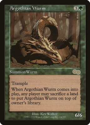 Argothian Wurm Urza's Saga Magic The Gathering MTG Card