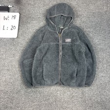Eddie Bauer Kids Sherpa Fleece Full-Zip Hoodie Jacket S 7/8 Gray