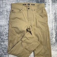 PrAna Brion Pants Mens 32x30 32x27 Beige Standard Fit Stretch Hiking Travel