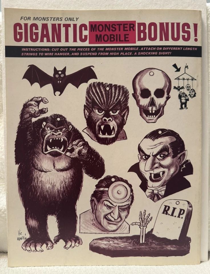 For Monsters Only #6 Jan. 1969 VF HIGH GRADE original copy  - Look!! - Image 2 of 2