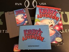 Kirby’s Adventure NES Video Game Cartridge, Box, Manual Authentic Vintage