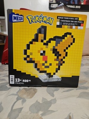 Mega HTH74 Pokémon Pikachu Pixel Art Kit   400-Piece NEW SEALED Unopened