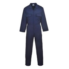 Portwest (S999NARL) Euro Work Polycotton Coverall, Size: L - Navy