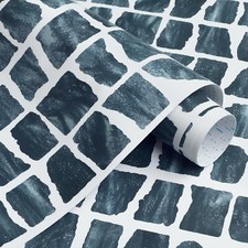 Blue Peel / Stick Wallpaper,16.1x78.7in Thicken Marble Contact Paper Waterproof