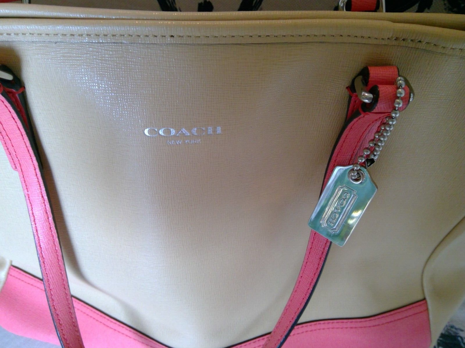 Coach handbag leather