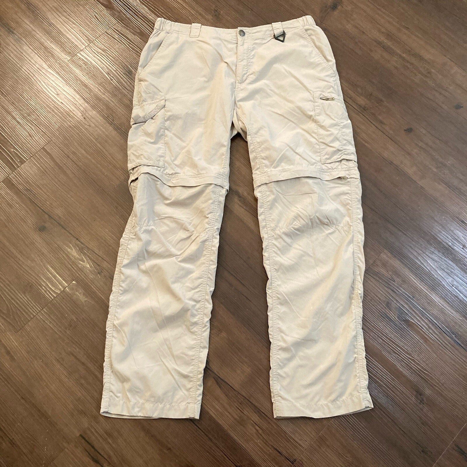 Columbia PFG Cargo Convertible Pants Mens 36x31 Cream… Gem