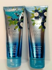 Bath Body Works Juniper Breeze Ultra Shea Cream 8oz RARE x2 Scuffed Tubes READ