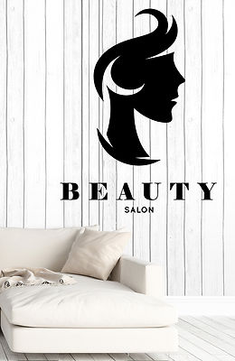 Vinyl Sticker Girl Woman Hair Beauty Salon Big Mural Decal Wall Art Decor hi289