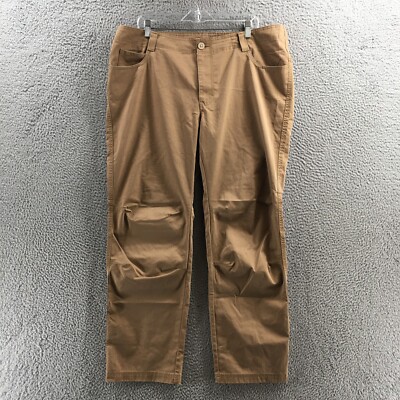 Columbia Chino Pants Mens 40 (Actual 41x31) Beige Mid Rise Straight Cut Zip Fly