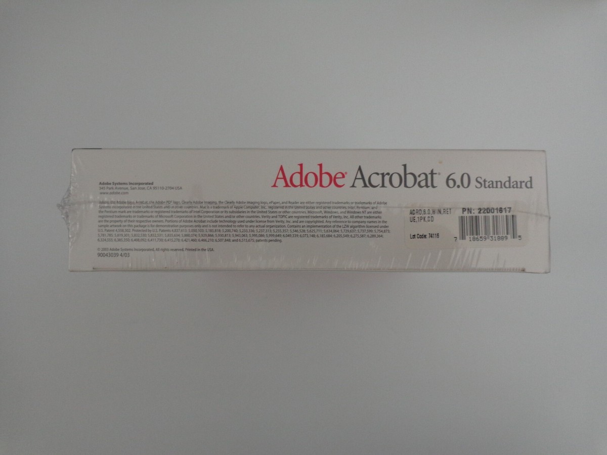 Adobe Acrobat 6.0 Standard (Retail) (1 User/s) - Full