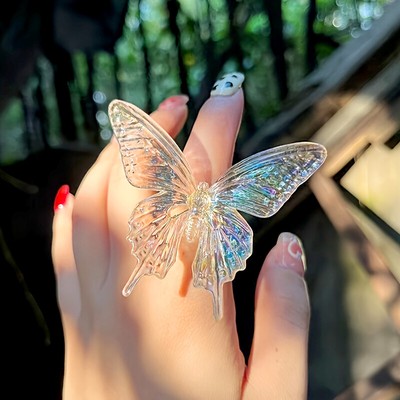 10Pcs Clear 3D Butterfly Decoration DIY Handmade Crafts Materials Photo Prop