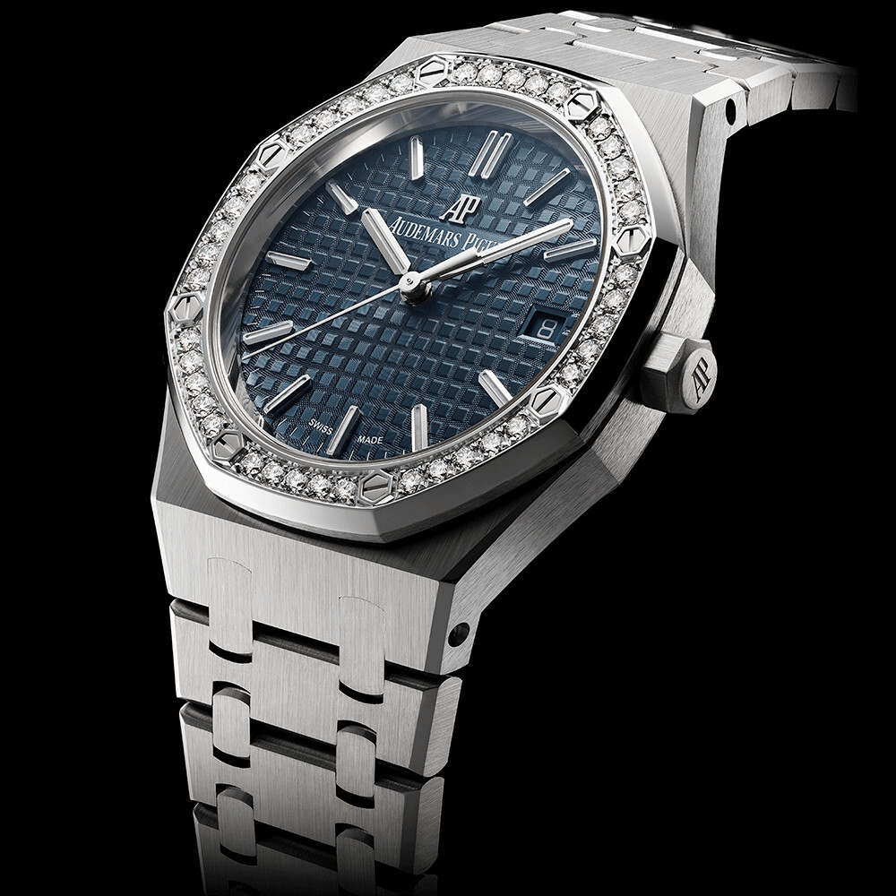 Audemars Piguet Royal Oak Blue Boutique Edition Diamond 77351ST.ZZ