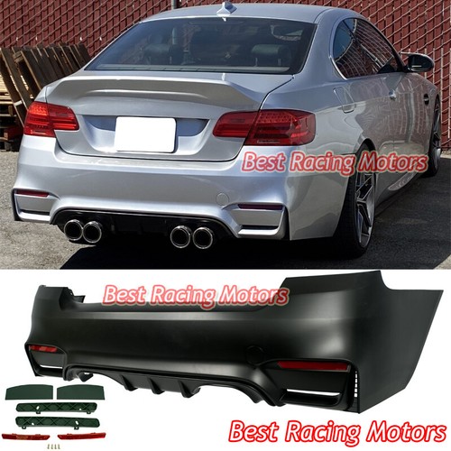 For 20072013 BMW E92 2dr M4 Style Rear Bumper (2 Outlets) [2 Tips