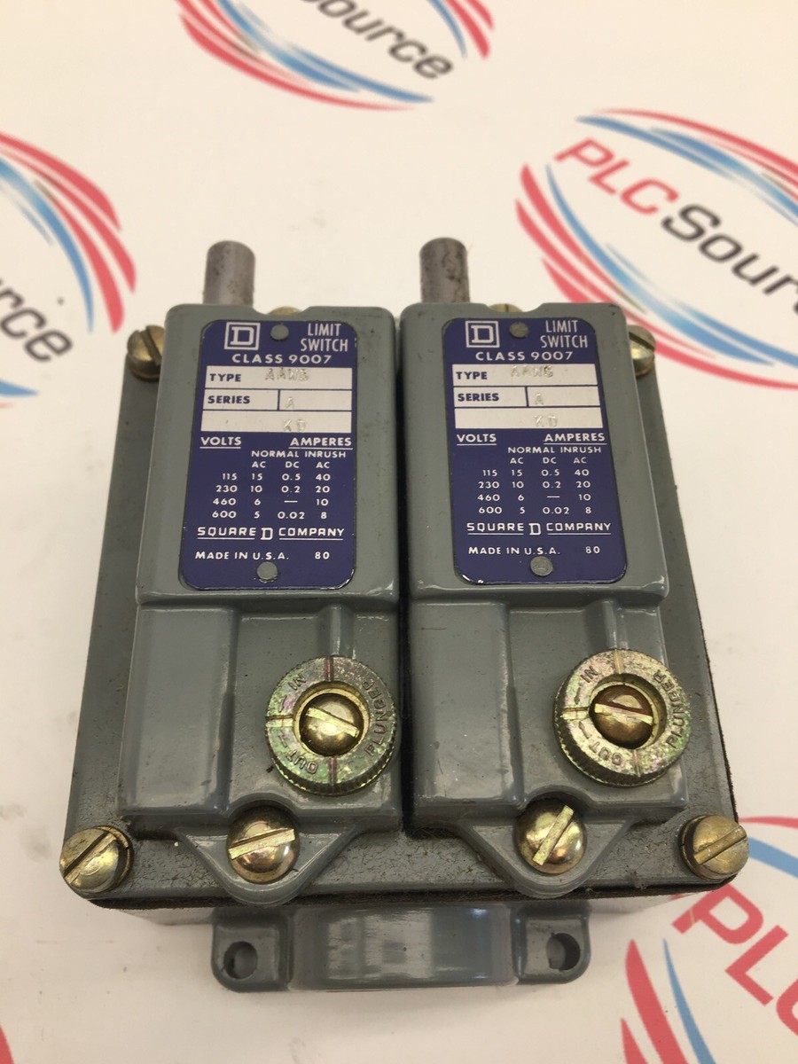 SQUARE D COMPANY AAW5 AAW6 SERIES A CLASS 9007 LIMIT SWITCH
