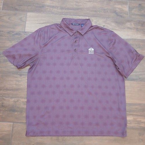 Cutter & Buck Polo Mens Extra Large Maroon Golf Shirt Ross Bridge Performance - Picture 2 of 10