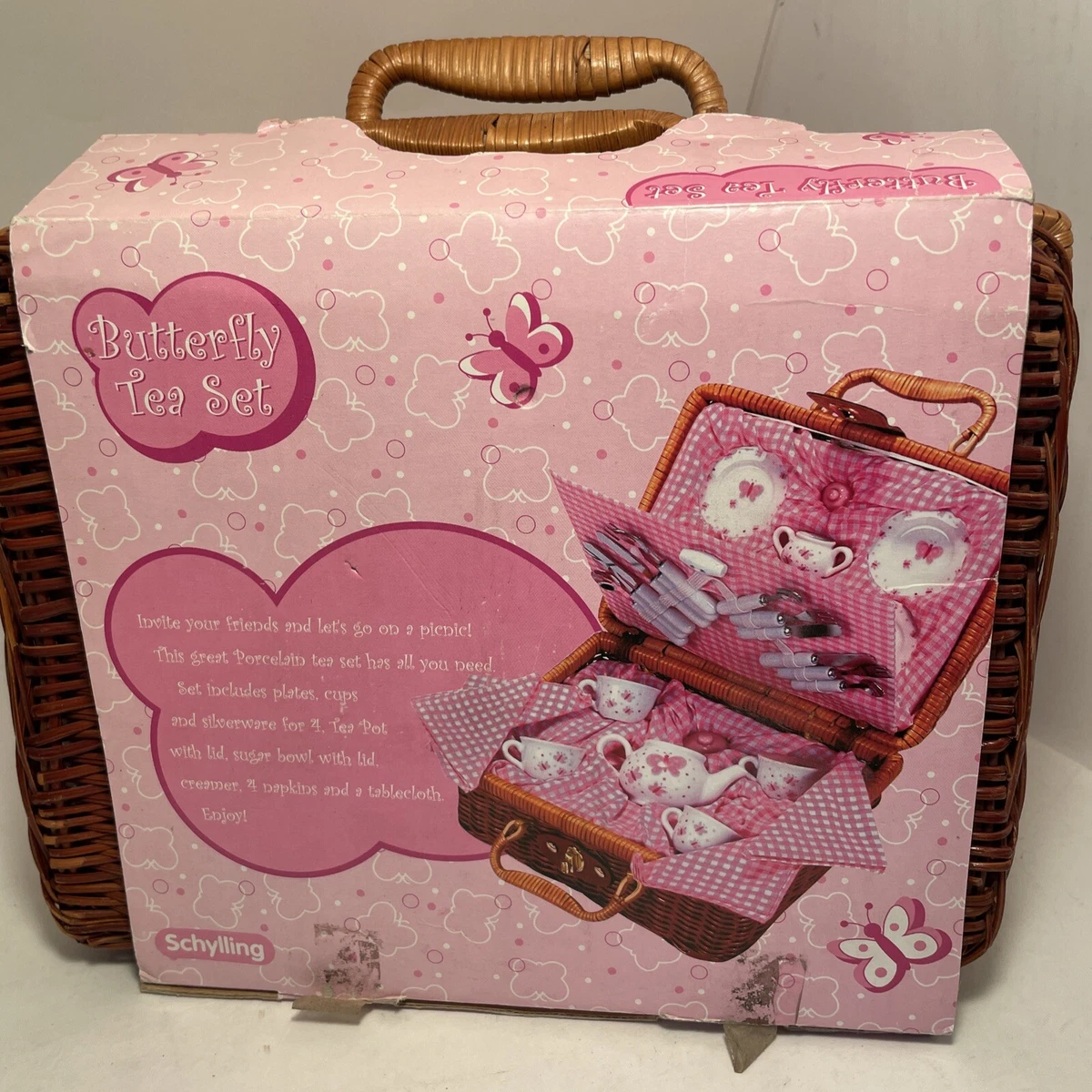 Butterfly tea sales set basket
