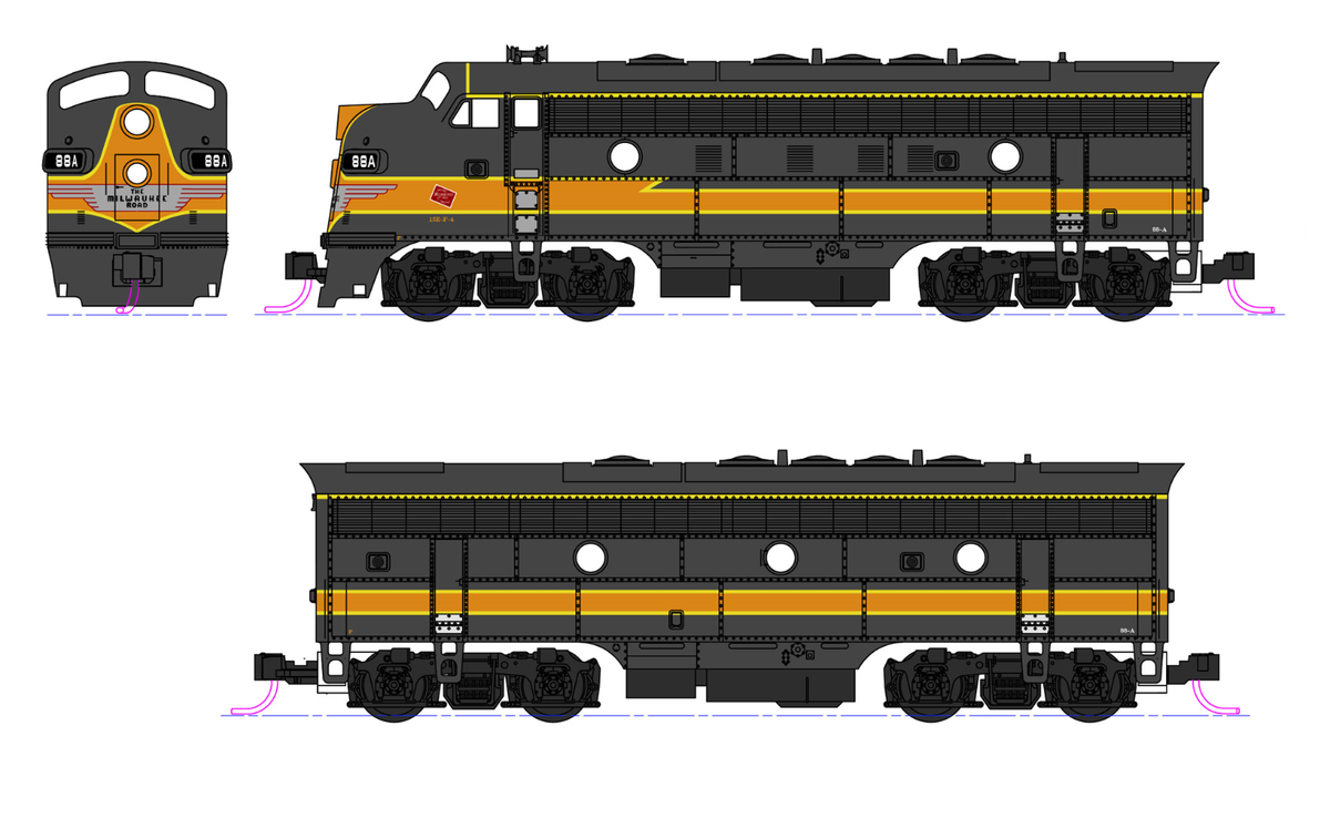 KATO EMD F7A・F7B Kato N F7A & B Union Pacific w/ DCC - Spring Creek Model Trains
