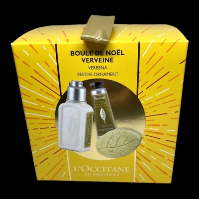 L'Occitane en Provence Verbena Festive Ball Ornament Gift Set 3pc