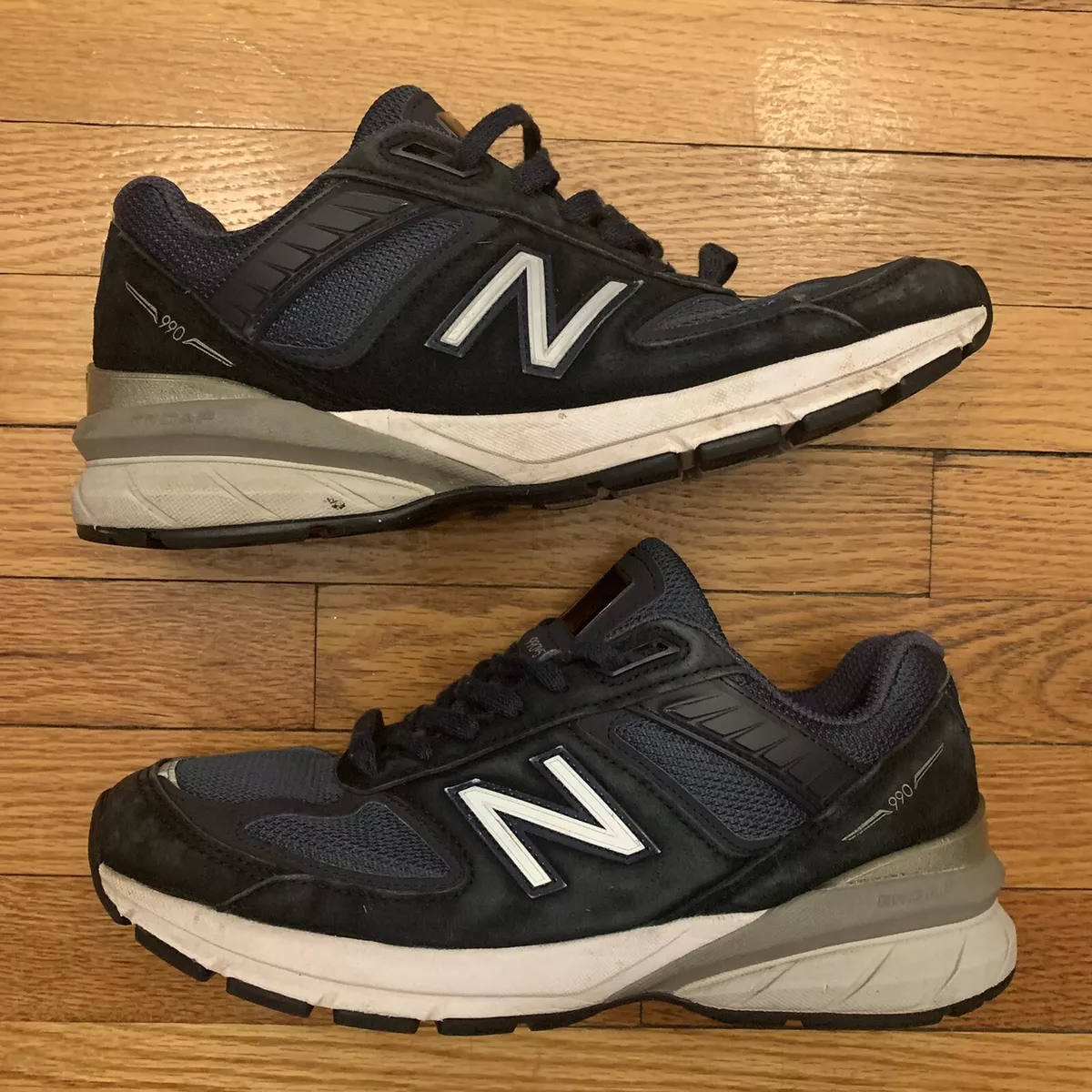New Balance 990V5 Navy Size 8.5 Used B Shoes Rare Made In The USA