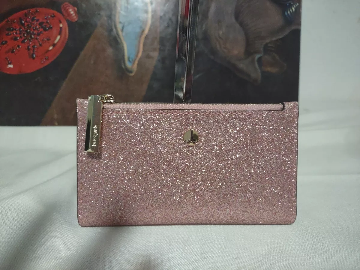 Kate spade shop glitter wallet pink