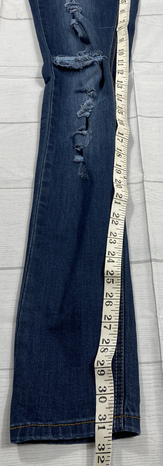 Mind Code Mid Rise Destroyed Distressed Skinny De… - image 9