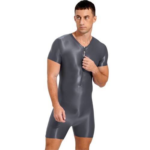 Traje de baño de una pieza brillante para hombre Traje de neopreno para surf Cremallera frontal Mono Traje de baño - Imagen 53 de 77