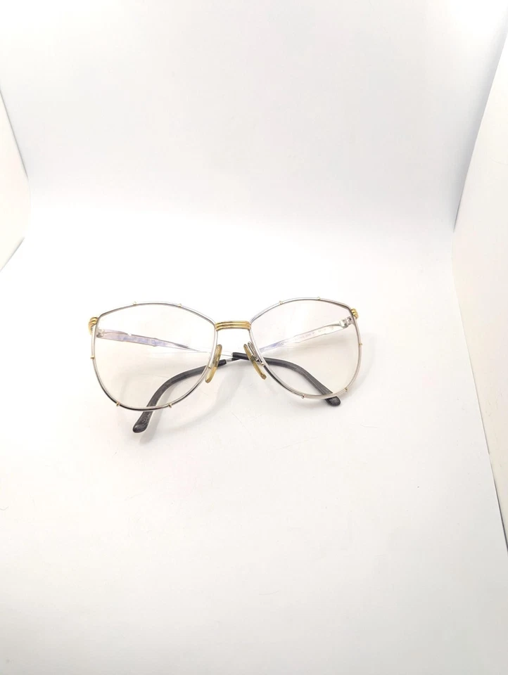 Винтажные округлые кошачьи очки Christian Dior 1980-е 80-е Австрия 2249 хром - Изображение 2 из 4