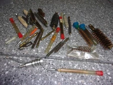 B323 older gun cleanning supplies brushed ramrod ends etc