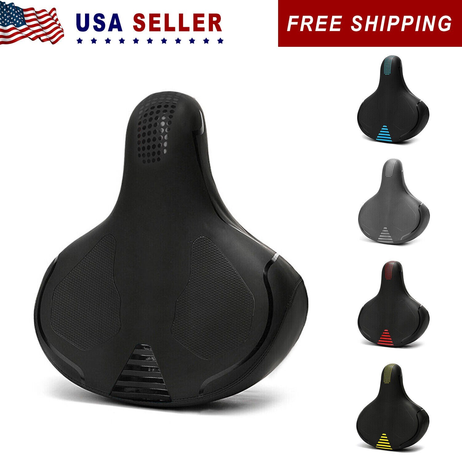 Oversized Comfort Bike Seat Universal Fit for Indoor and Outdoor Cycling